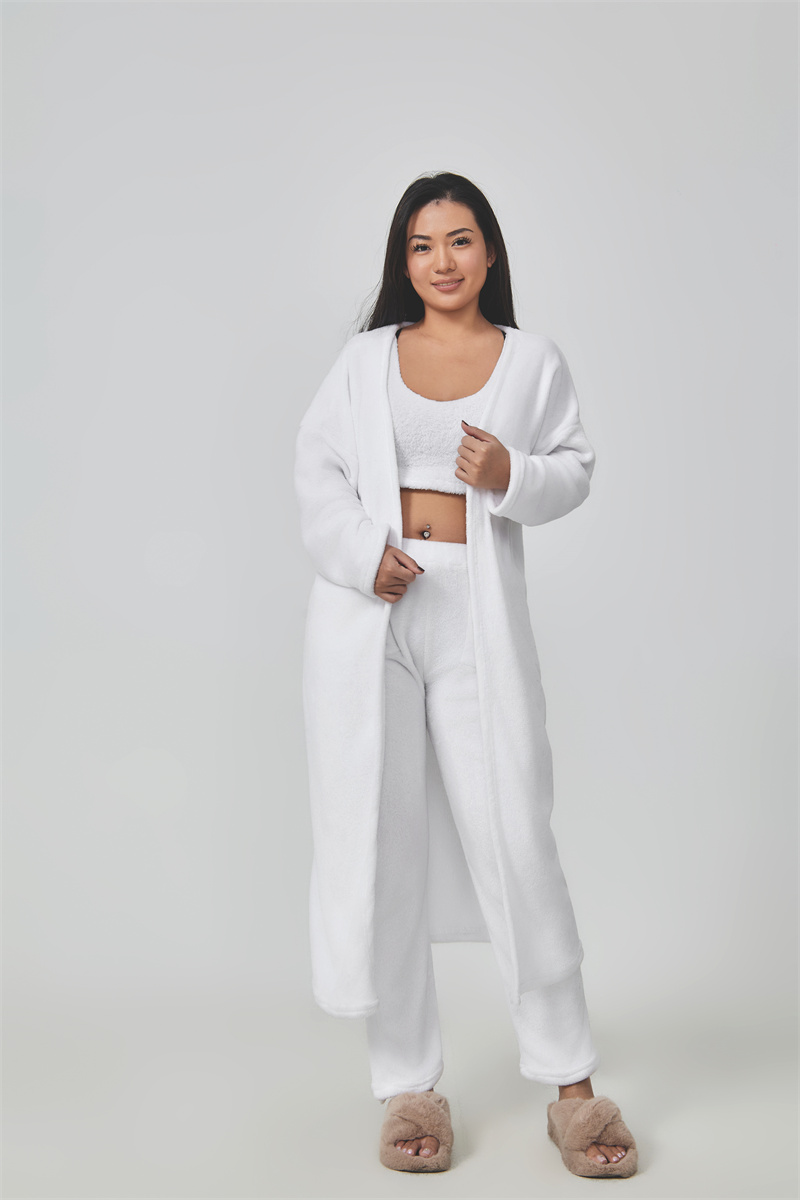 Veste courte en peluche 3 pièces
