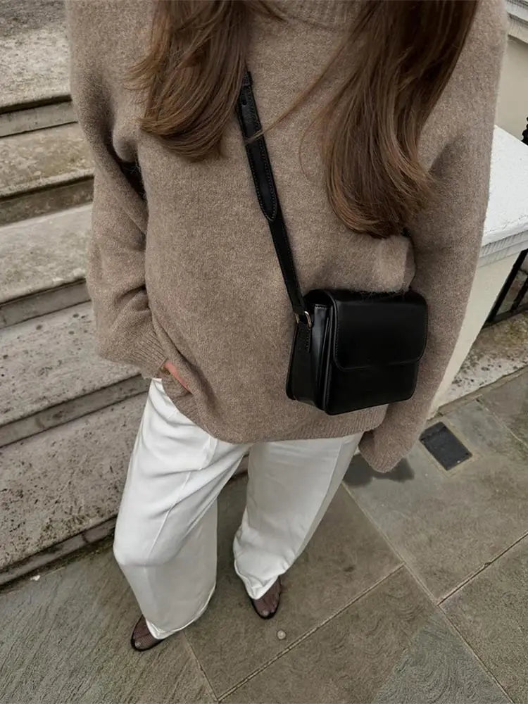 Elena Rouge™ - Pull Tricoté Vintage Col Rond