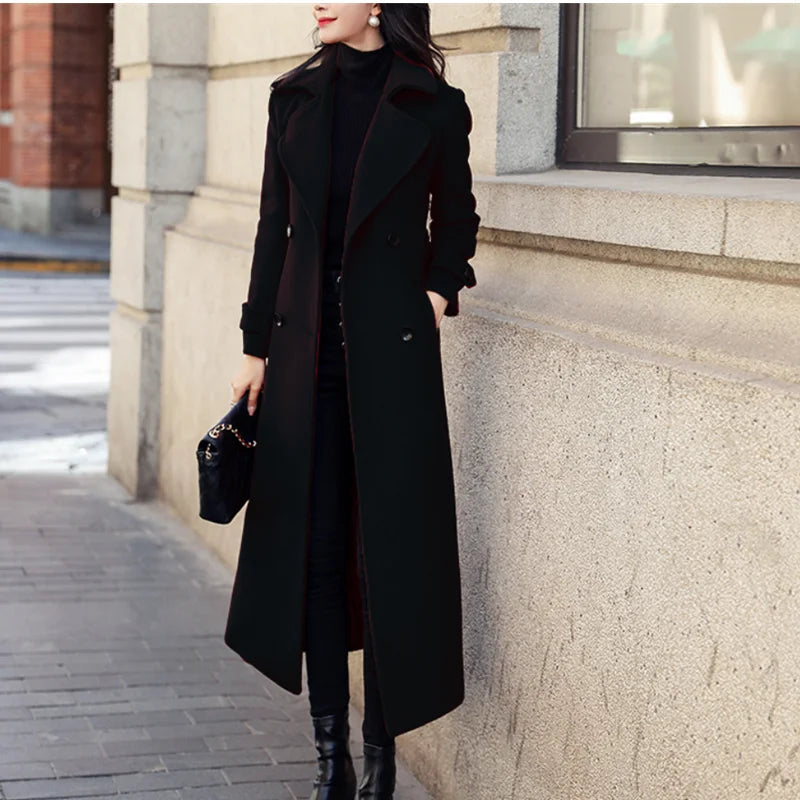 Manteau Long Double-Boutonnage