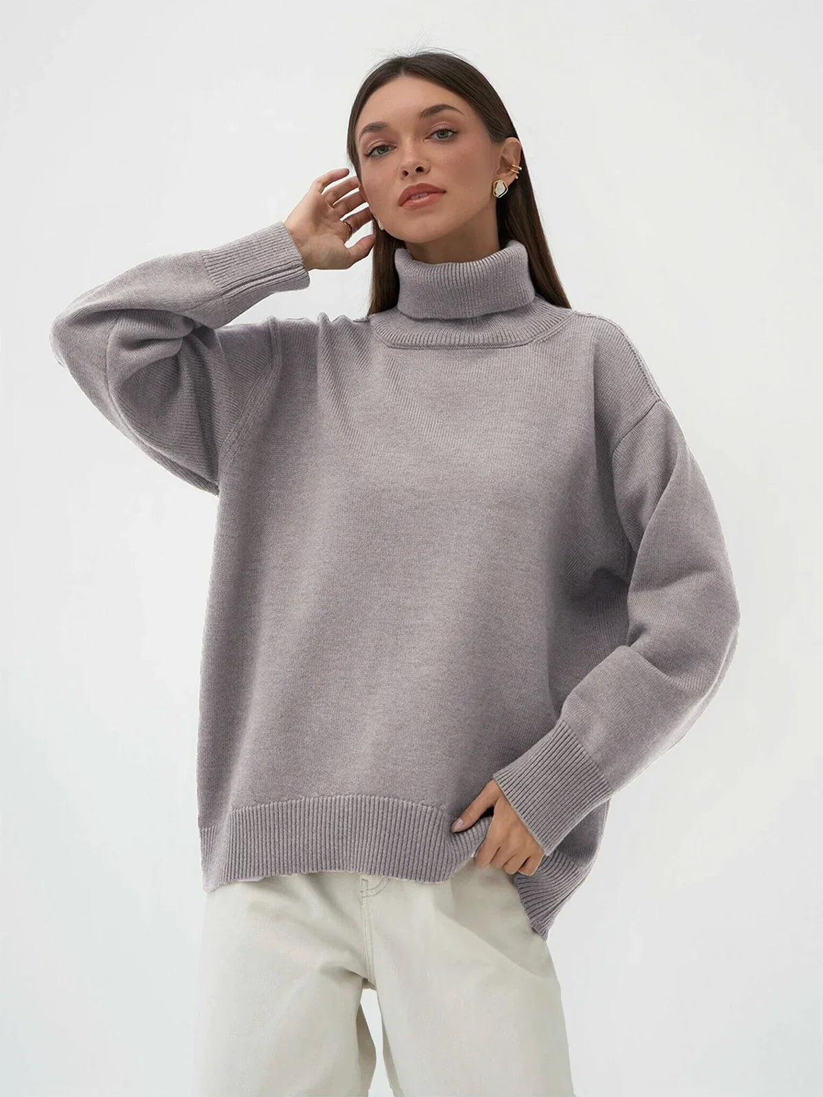 Élodie™ - Pull Col Roulé Oversize