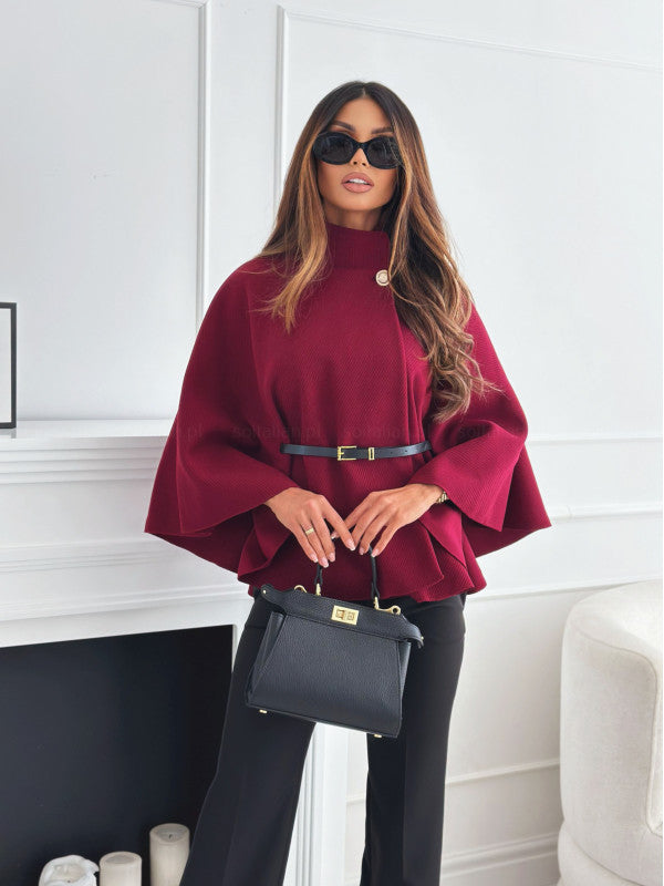 Aurora Chic™ - Cape Ceinturée en Laine